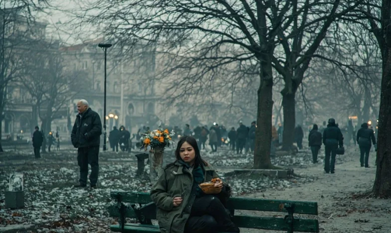 Solo alguien a mi lado: Invierno en la banca de la plaza