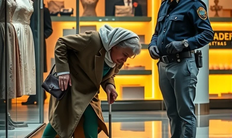 Eladó Kizavarja a Szegény Nagymamát a Luksusüzletből – Egy Rendőr Visszakíséri